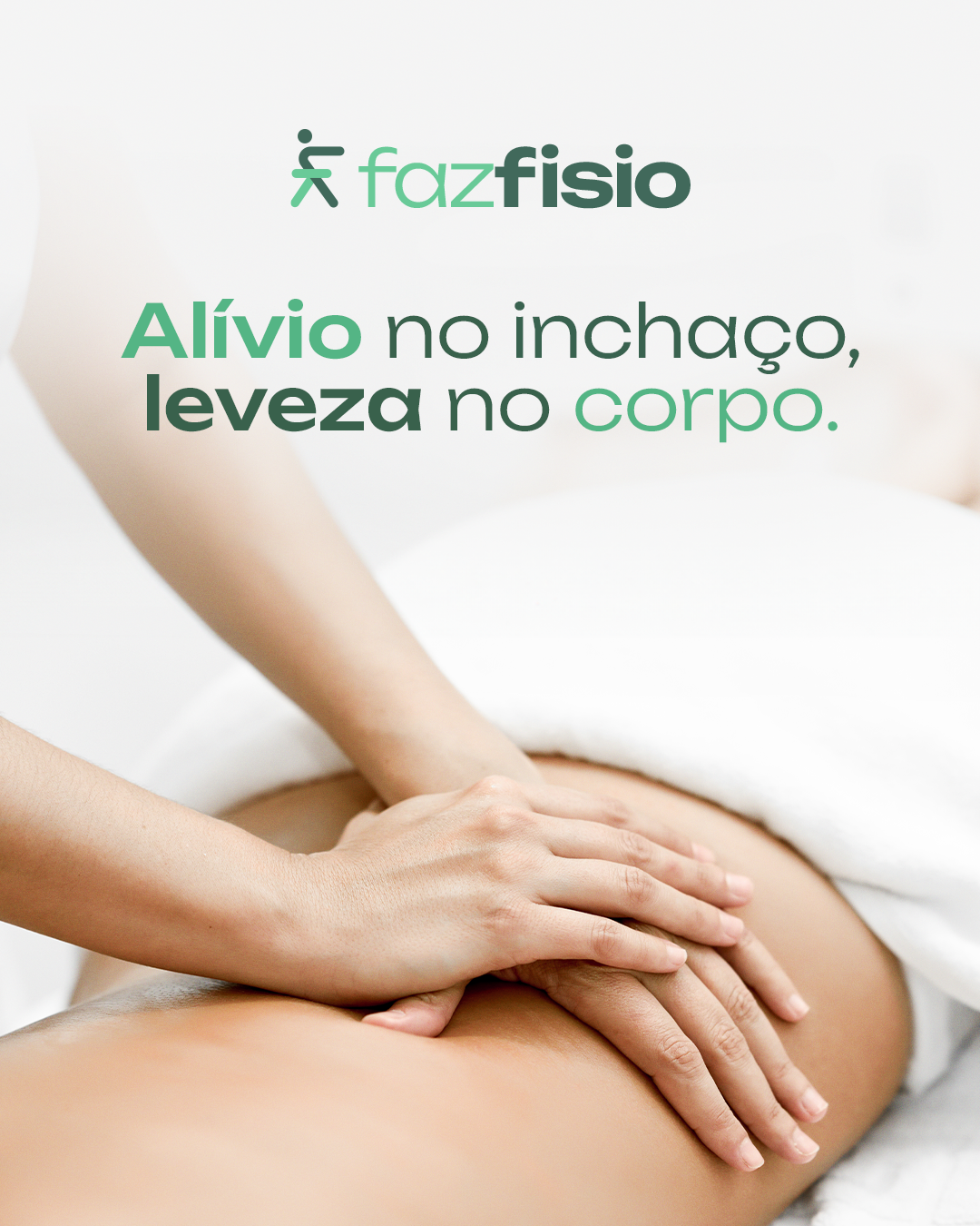 Alívio no inchaço, leveza no corpo.